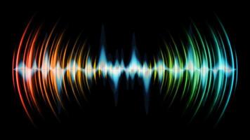 Sound waves oscillating dark light vector