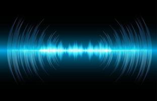 Sound waves oscillating dark light vector