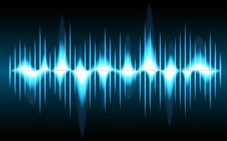 Sound waves oscillating dark light vector