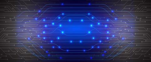 Fondo de concepto de tecnología futura de circuito cibernético vector