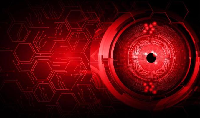 eye cyber circuit future technology concept background
