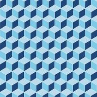 Hexagon of blue color geometric cubes abstract background. vector