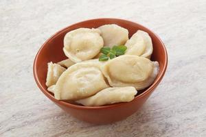 Russian traditional Vareniki - dumplings with potato photo