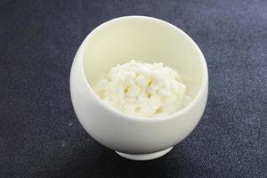 Dietary granulated cottage cheese for breakfast photo