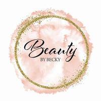 Elegant logo design with watercolour and gold glitter vector