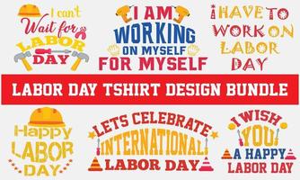 Labor Day Tshirt  Design Bundle Vector Element creative Design