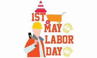 1ST May Labor Day Vector Tshirt Design Illustration