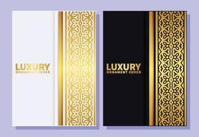 luxury ornament pattern book cover collection vector