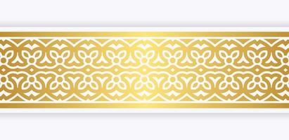 Golden ornamental border design template vector