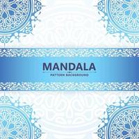 elegant blue gradient mandala background vector