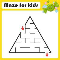 Abstract maze. Game for kids. Puzzle for children. Coon style. Labyrinth conundrum. Color vector illustration. Find the right path. Cute character.