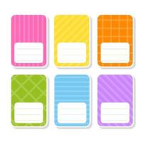 Gift tags. For holidays with space for your text. Bright stickers. Rectangular label. Color vector isolated illustration.
