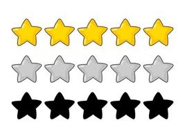 Star rating. Color image. Design element. Vector illustration isolated on white background. Template for books, stickers, posters, cards, clothes.