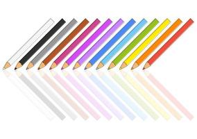 lápices de colores. elemento de diseño ilustración vectorial aislado sobre fondo blanco. plantilla para libros, pegatinas, carteles, tarjetas, ropa. vector