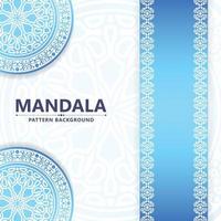 elegant blue gradient mandala background vector