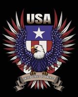 águila emblema américa ilustración vectorial