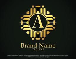 Ornamental luxury letter a logo vector