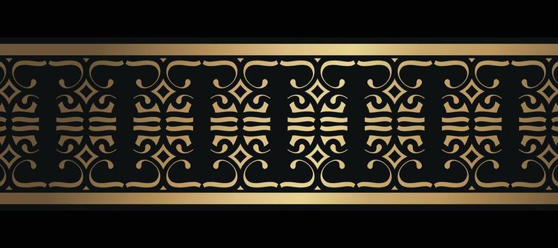 Elegant golden ornamental border template