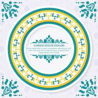 Calligraphy circle ornament frame line vector