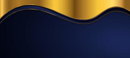 elegante fondo azul y dorado premium. antecedentes de lujo para el diseño de premios, nominaciones, ceremonias, invitaciones formales o certificados vector