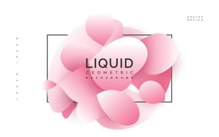 Pink and White Liquid Background. Abstract Geometric Background with Fluid Shapes. 3D Wavy Liquid Background for Banner or Poster vector