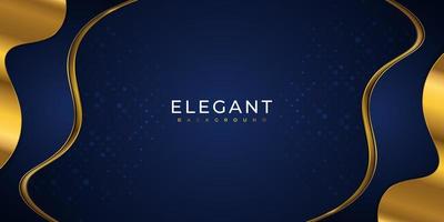 Elegant Premium Blue and Gold Background. Luxury Background for Award, Nomination, Ceremony, Formal Invitation or Certificate Design