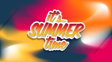 Colorful Summer Background for Banner or Poster Design. Abstract Wavy Background. It's Summer Time vector