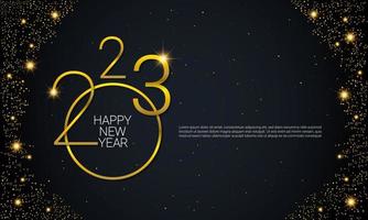 2023 Happy New Year Vector Background. Greeting Card, Banner, Poster.