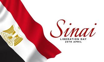 Sinai Liberation Day Background Design. vector