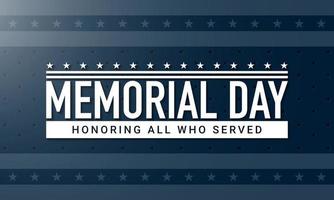 Memorial Day Background Design. vector