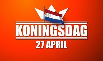 King's Day Background Design. Vector Illustration.