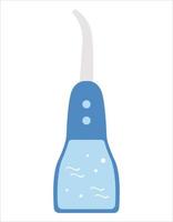 icono de irrigador dental aislado sobre fondo blanco. herramienta de cuidado dental vectorial. elemento para la limpieza de los dientes. ilustración de equipo de odontología. vector