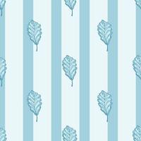 Leaves oak engraved seamless pattern. Vintage background botanical with forest foliage in hand drawn style. vector