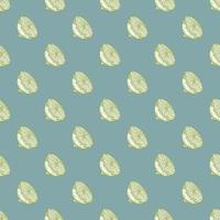 Seamless pattern lemon half engraving. Vintage background of citrus fruits in hand drawn style. vector