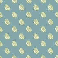 Seamless pattern lemon half engraving. Vintage background of citrus fruits in hand drawn style. vector