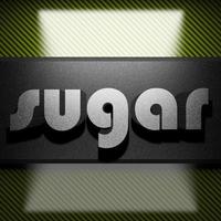 sugar word of iron on carbon photo