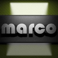 marco word of iron on carbon photo