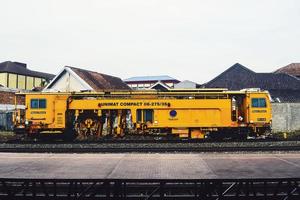 Bogor, West Java, Indonesia, May 2nd 2022. A classic rail transport train that obsolete. photo