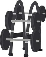 Dumbbells set semi flat color vector object