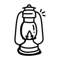 Get this amazing hand drawn icon of lantern vector