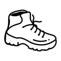 Creatively designed doodle icon of boot vector