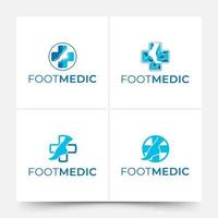 logotipo simple y abstracto del médico de pie
