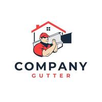 Home gutter logo vector