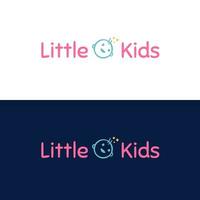 Simple baby kids logo vector