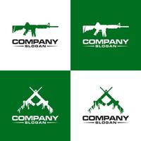 Gun grass logo vector