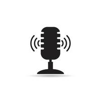 microphone icon on white background vector