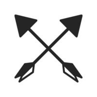 crossed tribal arrows vector