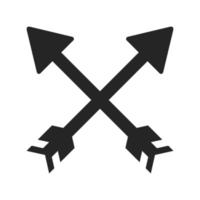 símbolo de flechas cruzadas vector