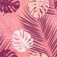 Beautiful tropical leaves branch seamless pattern design. Tropical leaves, monstera leaf seamless floral pattern background. Trendy brazilian illustration. Spring summer design for fashion prints