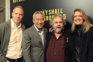 Los Angeles, CA, DEC  07, 2018 - Toby Emmerich, Kevin Tsujihara, Peter Jackson, Carolyn Blackwood at the They Shall Not Grow Old Premiere photo